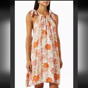 Minkpink Women's Tabitha Dress in Rayon-voile Halterneck Orange Sz XL Like New!